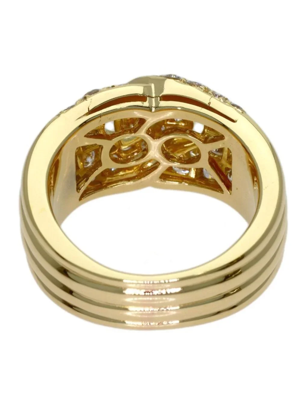 Bvlgari Vintage Diamond Ring 18K Yellow Gold